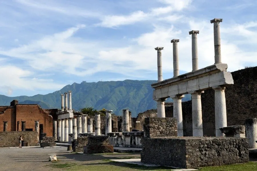 Columns in Pompeii's main square