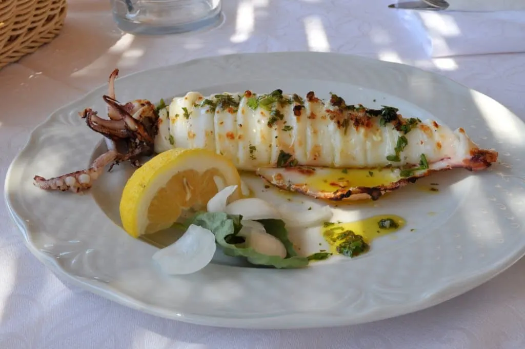 Seafood in Marina Grande, Sorrento