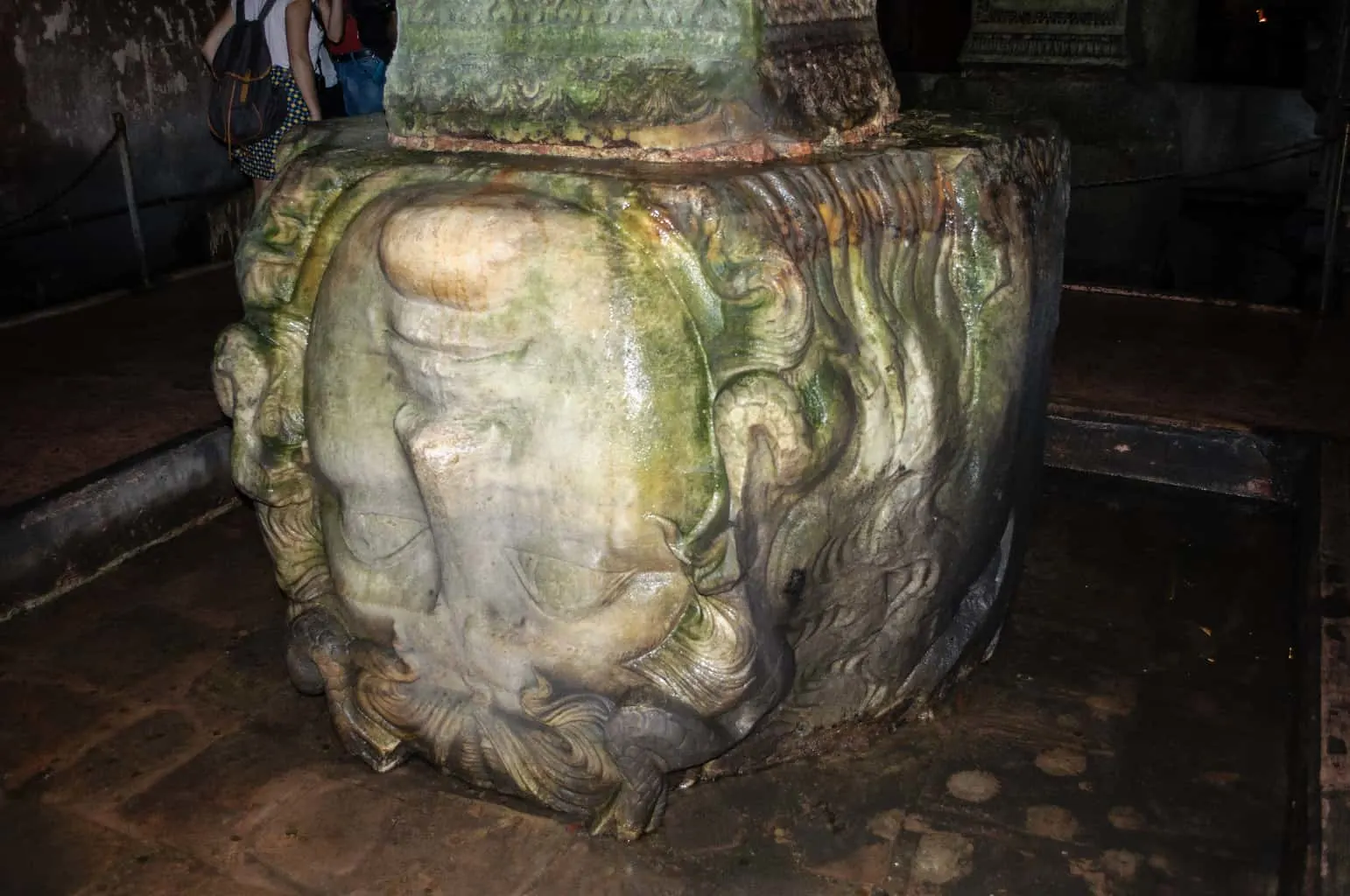 Medusa head in Istanbul's Basilica cistern