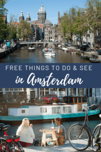Amsterdam budget guide. Two girls having a canal side picnic