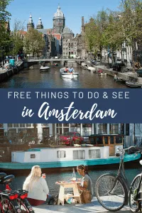 Amsterdam budget guide. Two girls having a canal side picnic