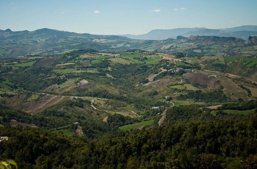 San Marina views across Emilia Romagna