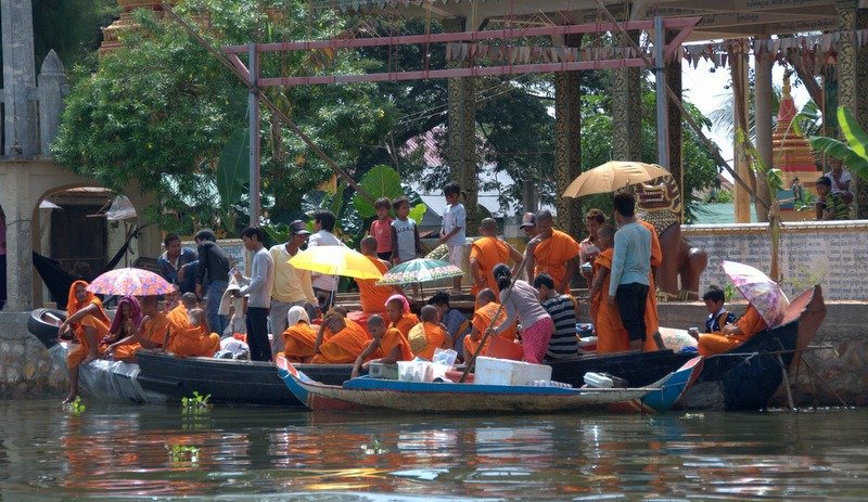 Monks at Tonle Sap Lake