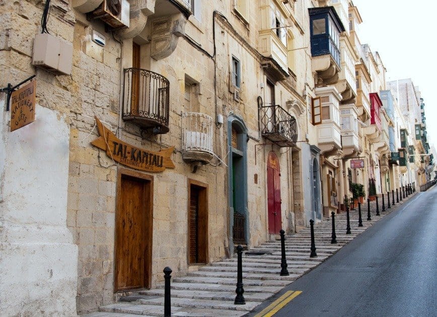 Valletta Street with balconies