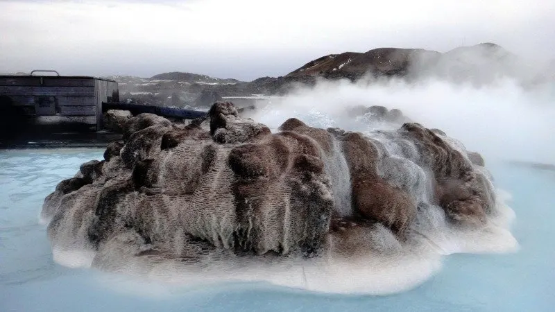 Fountain at The Blue Lagoon, Iceland
