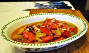 Sicilian Cuisine Peppers - Peperonata Agrodolce