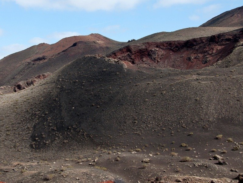Open volcano crater at Timanfaya