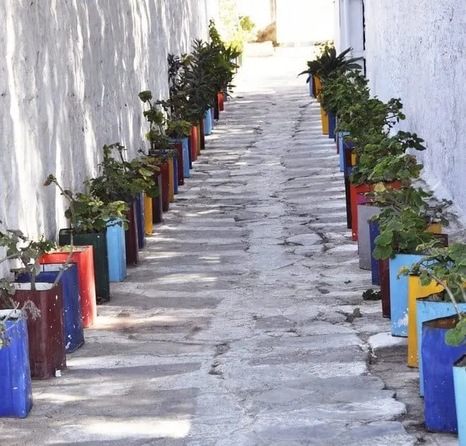Colourful Mykonos Planters