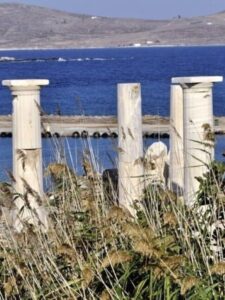 Pillars at Delos, Greece