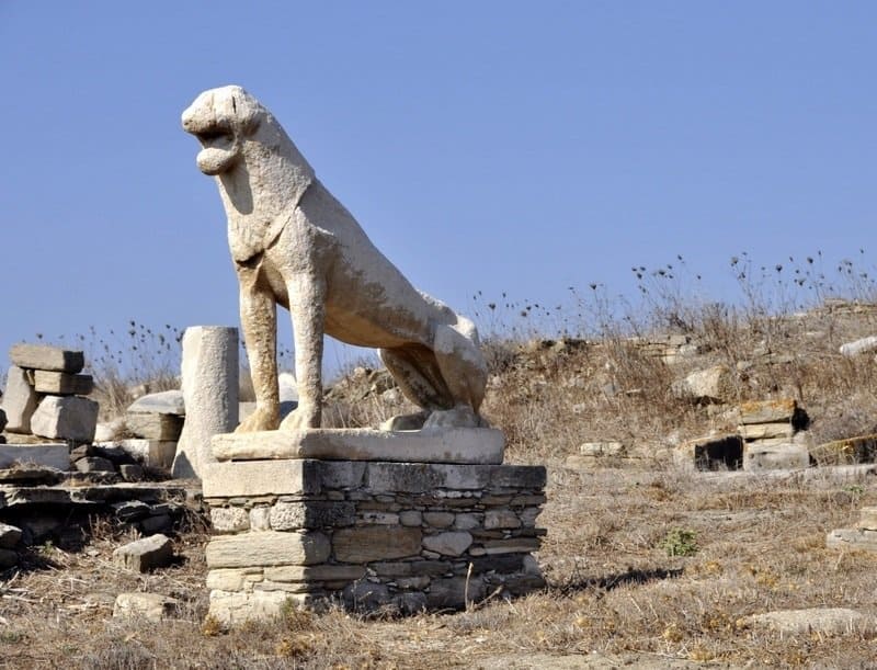 Delos Lion Statue
