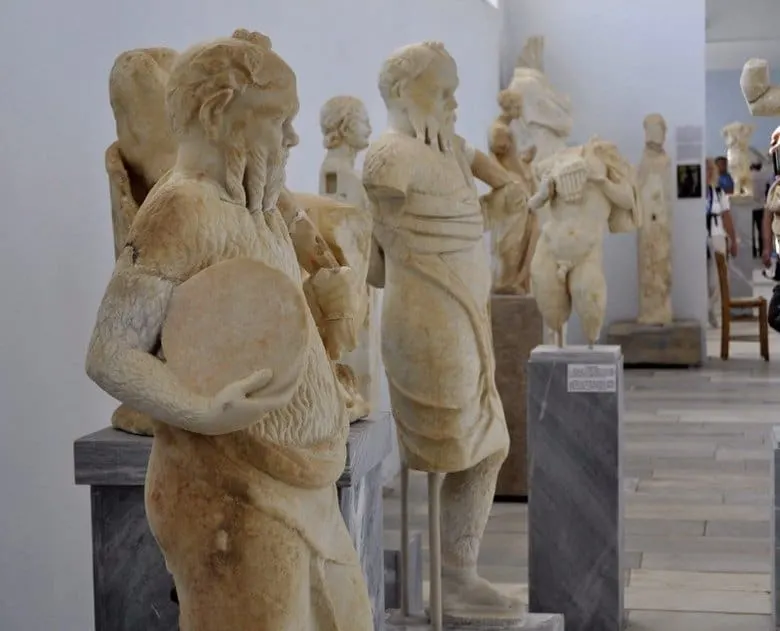 Statues in Delos Museum