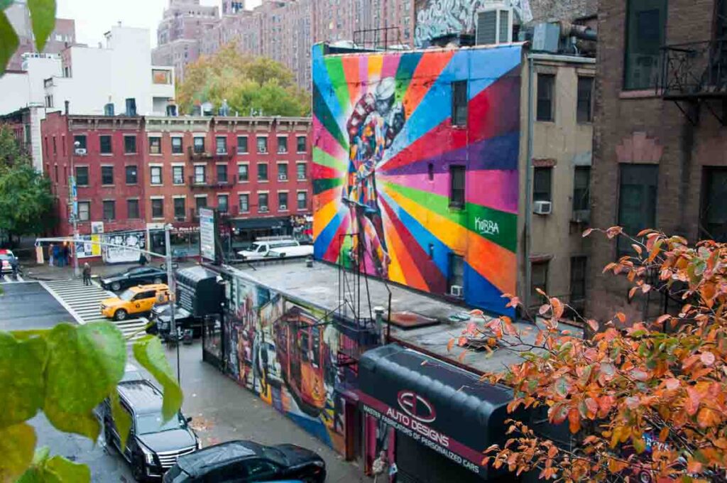 Eduardo Kobra Mural on the High Line in New York