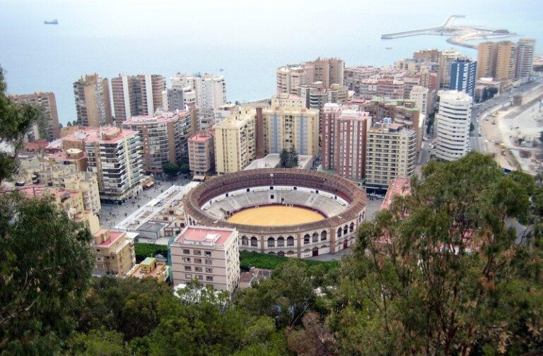 Malaga Bullring from Castillo de Gibralfaro