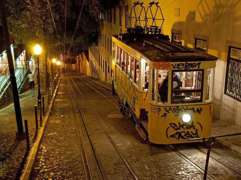 lisbon-funicular-night