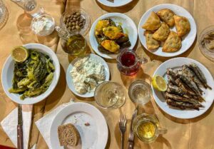 Traditional Food in Crete, Greece - a Cretan Feast