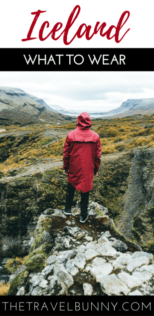 Woman in red raincoat