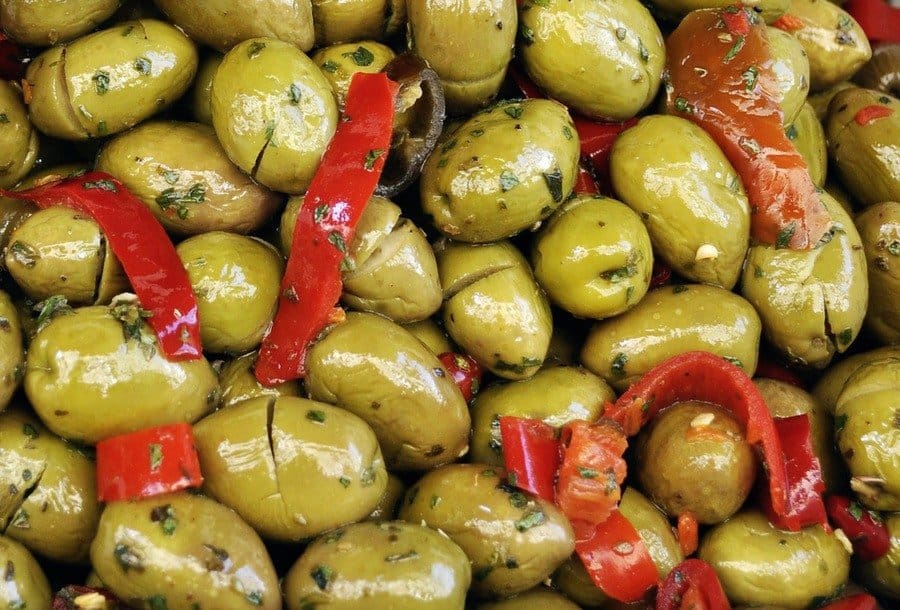 Green olives in Crete