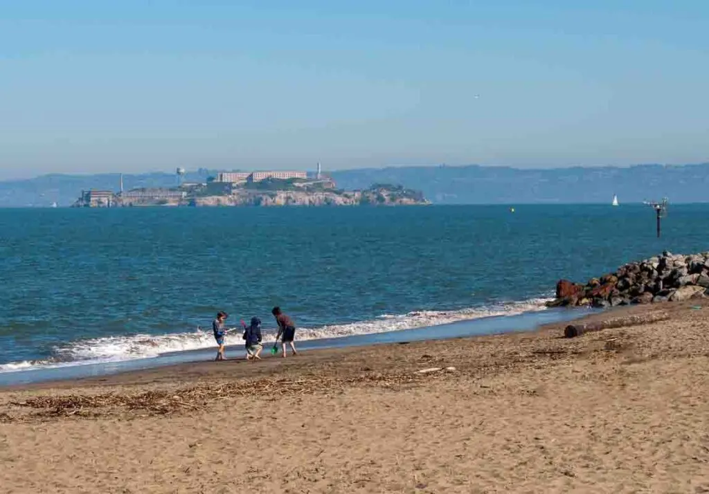 Crissy Field, San Francisco with Alcatraz in the background