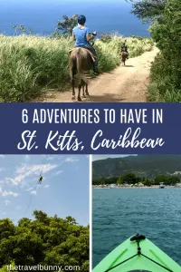 St Kitts activities montages. Horseriding, kayaking, zip line,