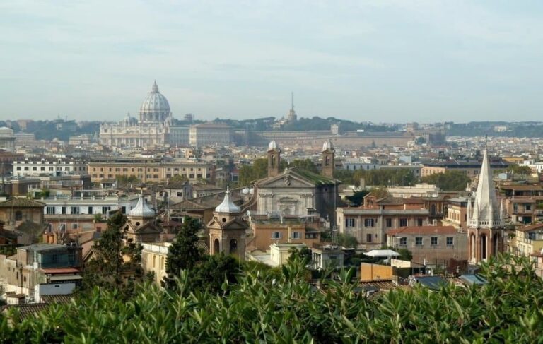 View over the rooftops and domes of Rome