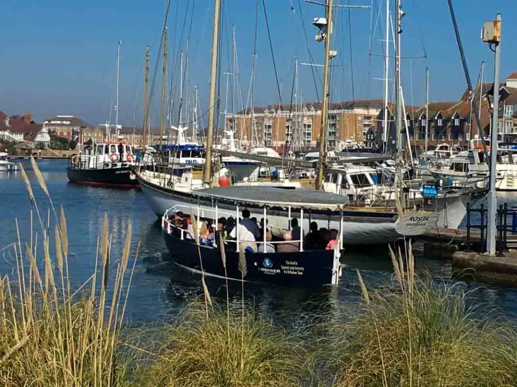 Sovereign Harbour, Eastbourne, boats and sightseeing boat