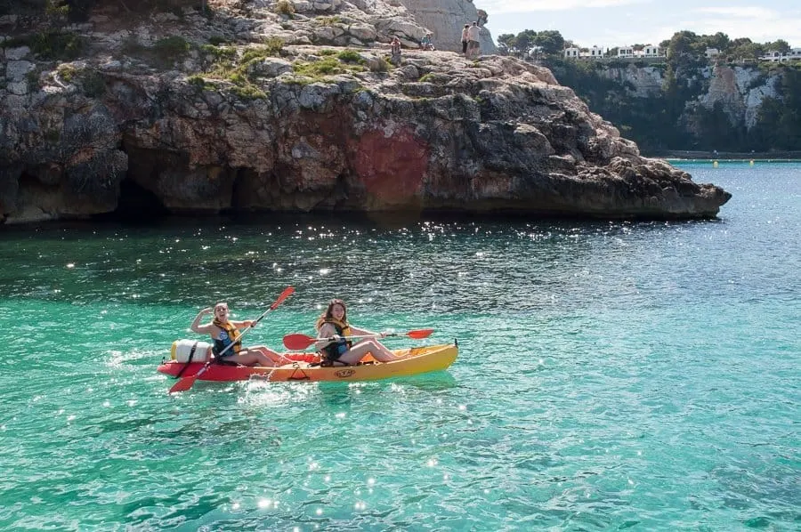 kayaking Menorca