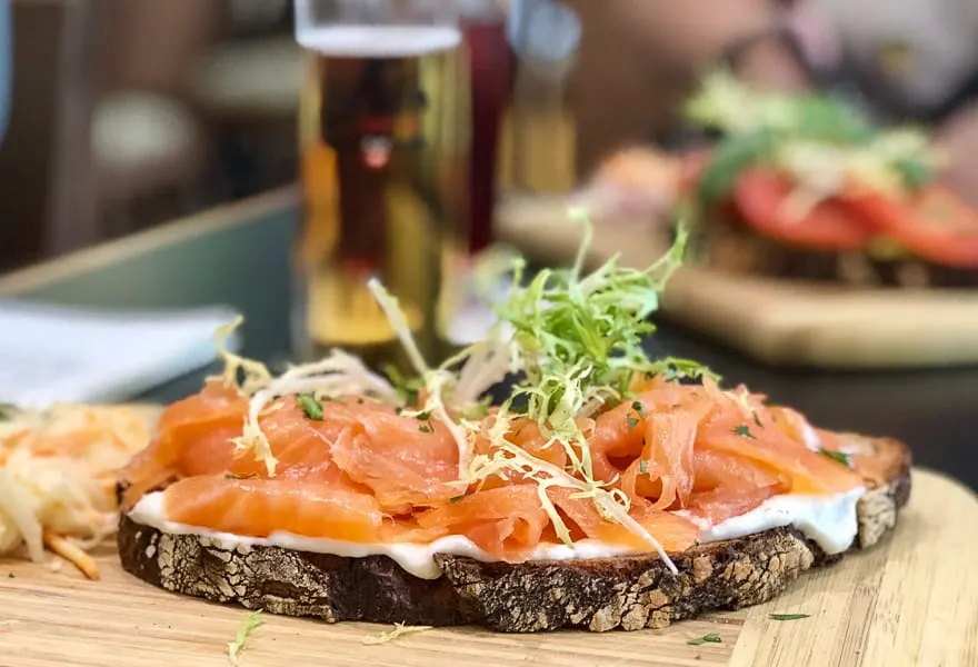 Smoked Salmon on Rye Bread