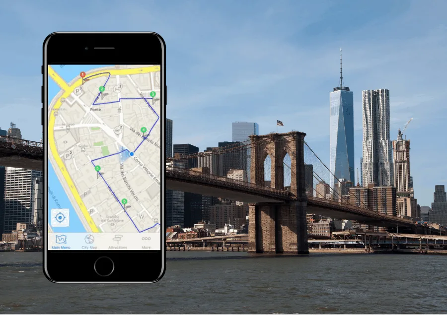 New York with i-phone map