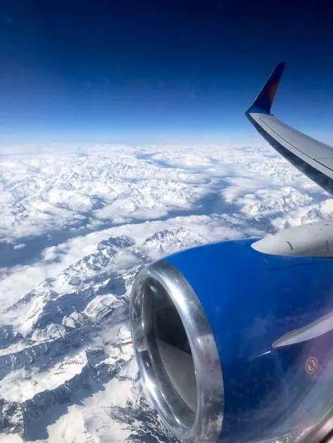 View of Austria from Plane window