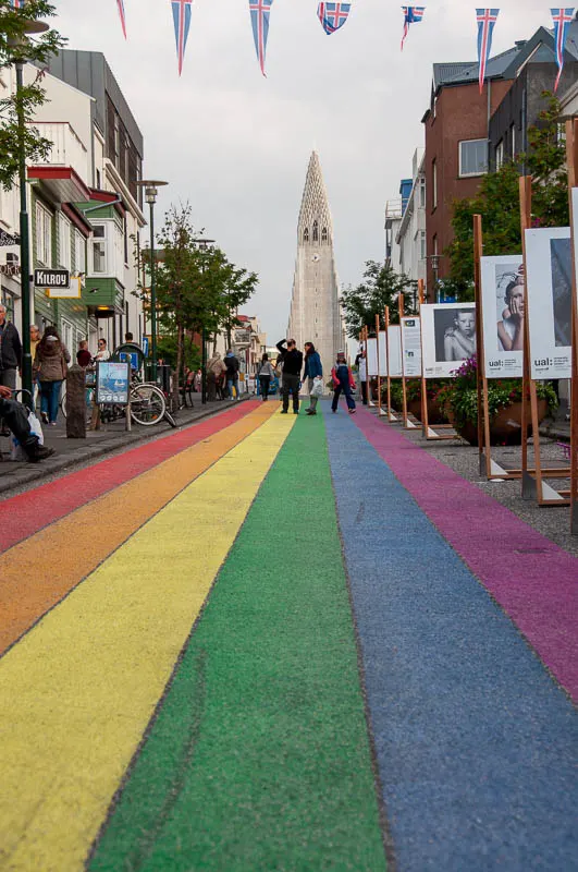 Skólavörðustígur aka Rainbow Street, Reykjavik