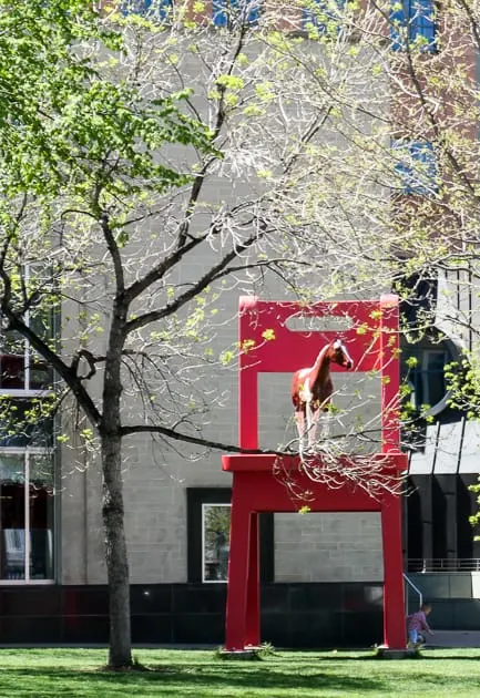 Little Horse, Red Chair Sculpture, Denver