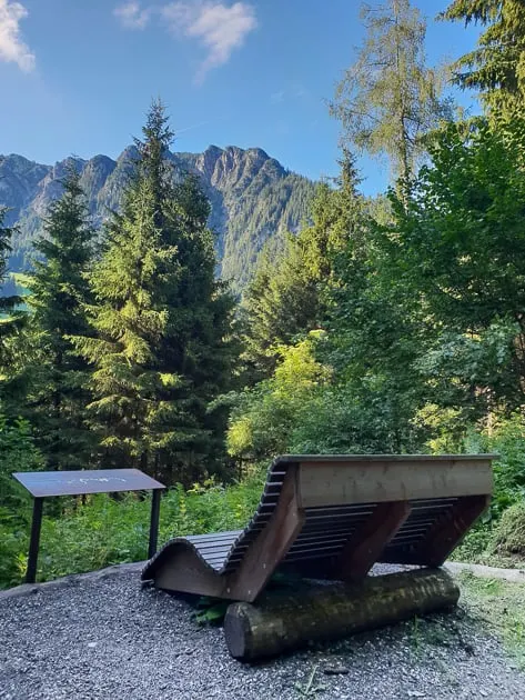 Giant seat with view of the mountains