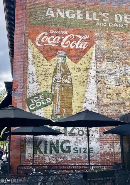 old advertising signs painted on buildings