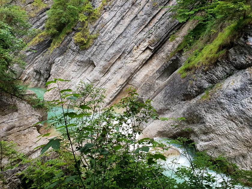 Rock formations at Tienfenbachklamm Gorge