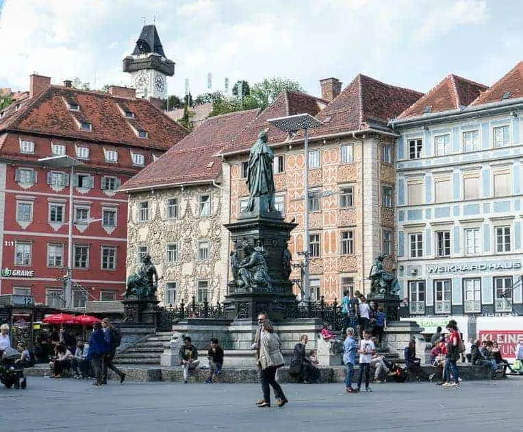 Hauptplatz, main square in Graz