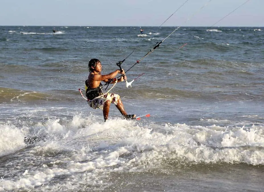Man kite surfing in Vietnam