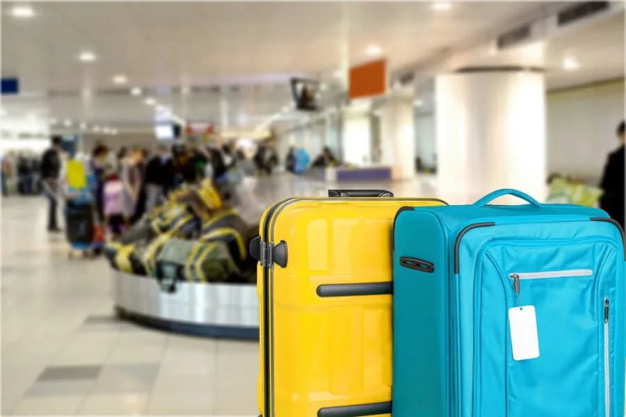 suitcases at the airport