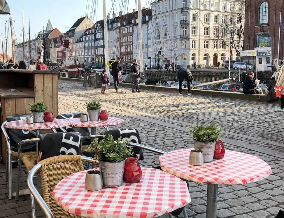 Cafe on Nyhavn, Copenhagen, Denmark