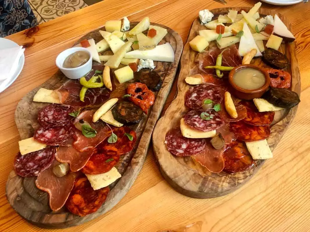 Spanish charcuterie and cheese board