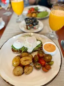Boston Harbor Hotel - breakfast Avocado and poached egg on sourdough
