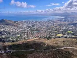Cape Town from the Cable Car at Table Mountain
