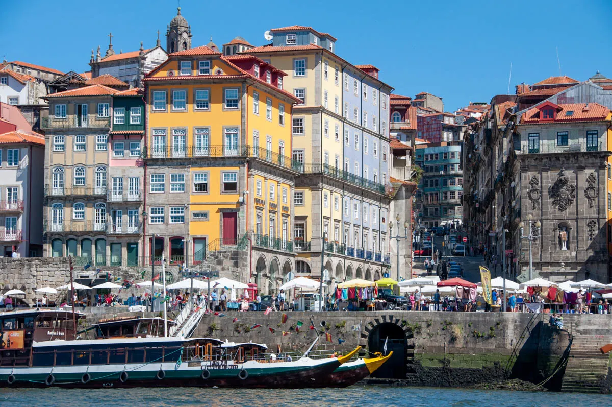 Looking across to the Ribeira in Porto