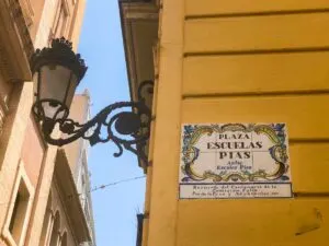 Street sign in Valencia