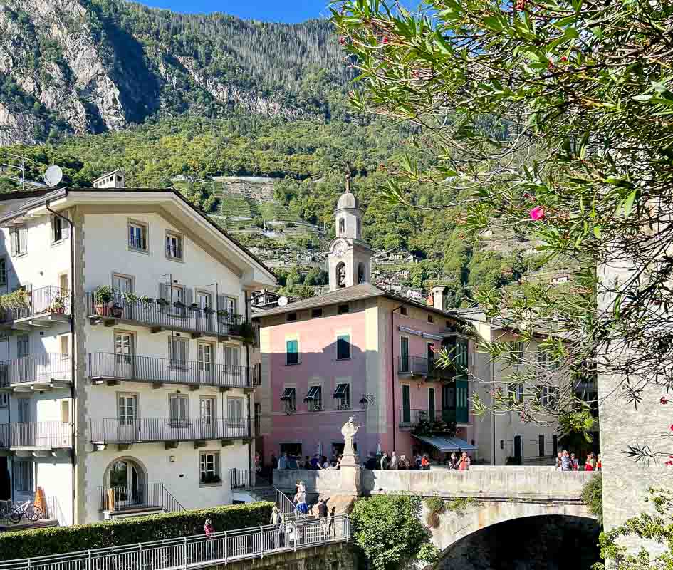 The town of Chiavenna, Italy
