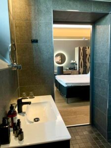 Bathroom in room at Hotel Kakola, Turku, Finland
