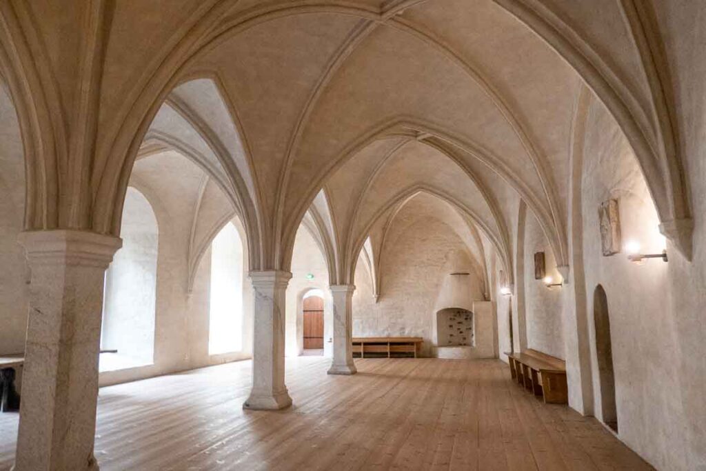 Vaulted ceilings inside Turku Castle, Finland