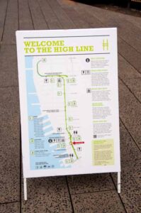 Map of the High Line, NYC