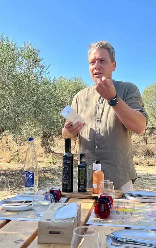 Michalis, olive oil sommelier